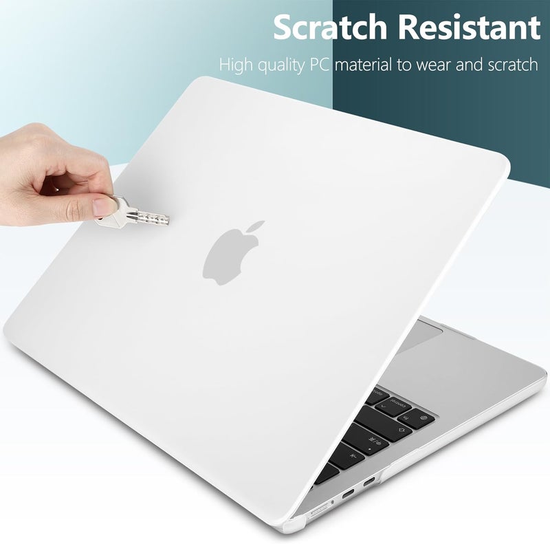 DONGKE Compatible with MacBook Air 13.6 inch Case M4 M3 M2 2025 2024 2023 2022 A3240 A3113 A2681, Plastic Hard Shell & Keyboard Cover for MacBook Air M4 13 inch Case, Matte Clear - Image 3